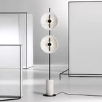 lampe sol marbre blanc noir moderne 11w 15w led 2700k 6000k vde