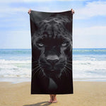 serviette plage imprimée léopard noir blanc séchage rapide absorption rapide 100% polyester moderne graphique