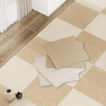 tapis solide polyester adhésif gris foncé moderne 40x40cm maison chambre sans bpa pvc