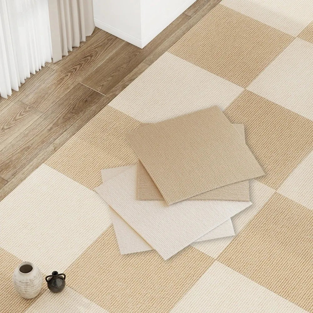 tapis solide polyester adhésif gris foncé moderne 40x40cm maison chambre sans bpa pvc