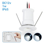 Spot LED argent noir blanc mat moderne ip65 1w 12v waterproof 480mm