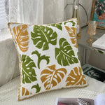 taies d'oreiller coton polyester ethnique floral brodées couleurs vives motifs géométriques coussins deco 45x45cm