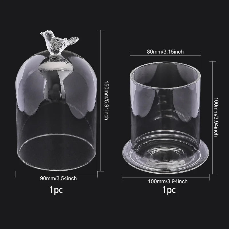 boule neige transparente moderne ours peluche fleurs séchées neige artificielle