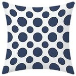 lot housses coussin géométriques bleu marine canapé salon chambre moderne