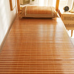 tapis sol moderne rayures horizontales beige brun clair