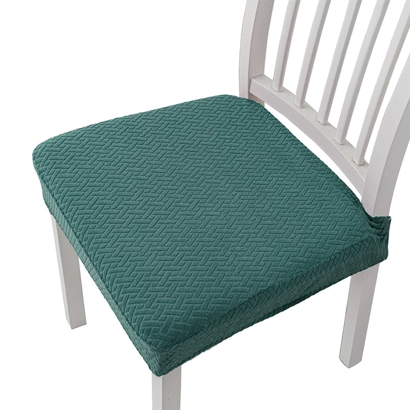 coussin chaise moderne tissé carreaux noir gris vert beige élasthanne polyester lavable adhésif protection