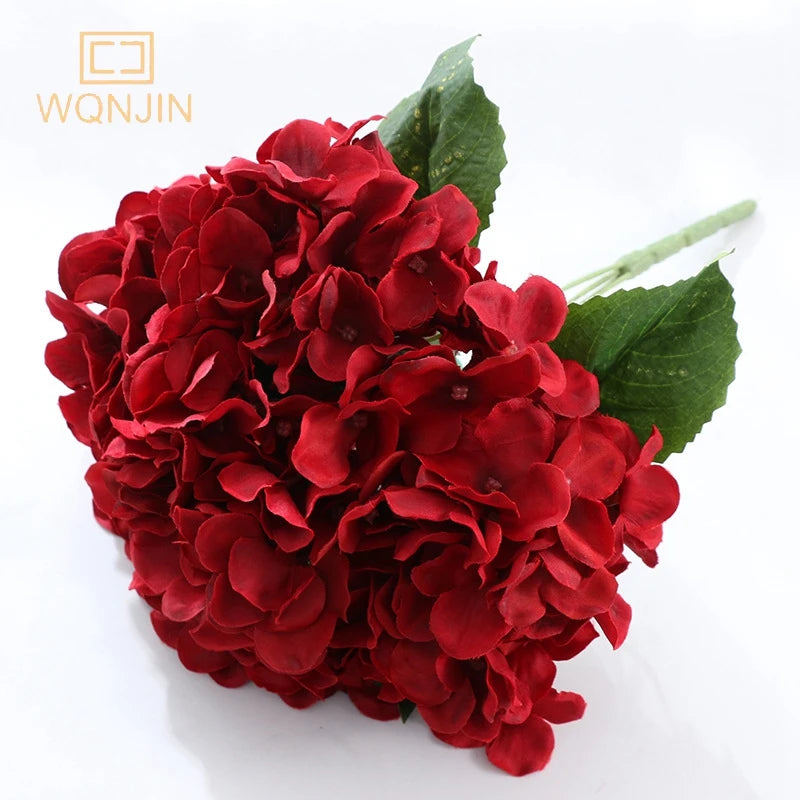 bouquet artificiel hortensia bleu rose blanc moderne vase