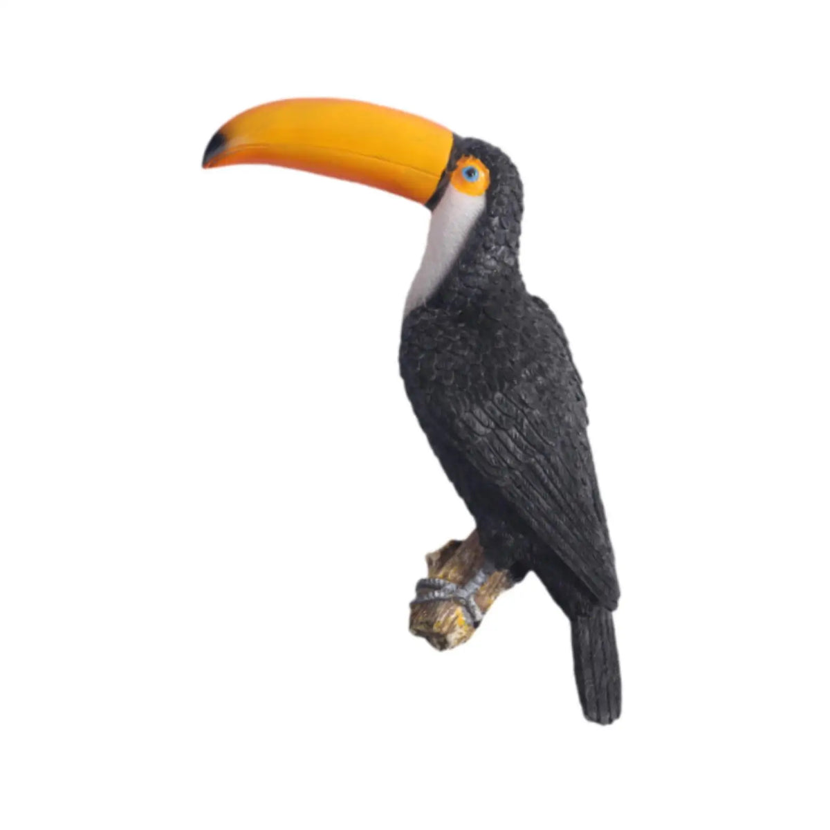 ornement mur extérieur résine toucan oiseau naturel plumes bois décor jardin unique centroficale
