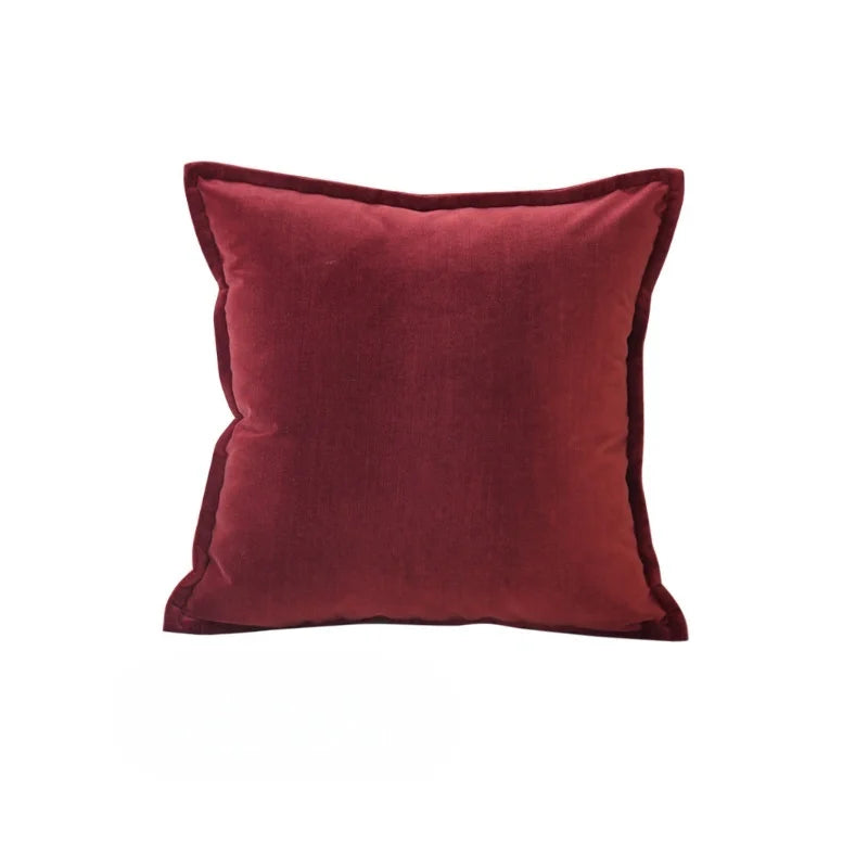 housses coussins décoratifs velours polyester carrés rouges contemporains lit chaise voiture adhésives simples