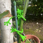 support plante forme grenouille verte plastique pattes articulées mignon adhésif 12 pièces