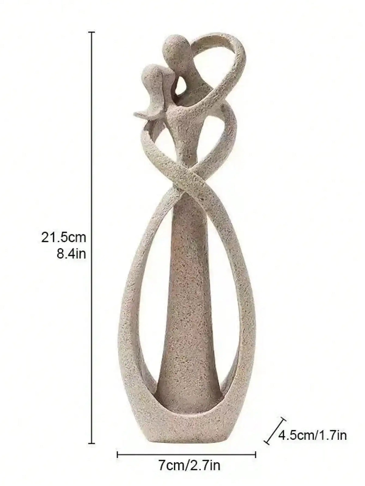 sculpture couple enlacé moderne beige clair doré rouge décoration intérieure vase branches bougies fleurs
