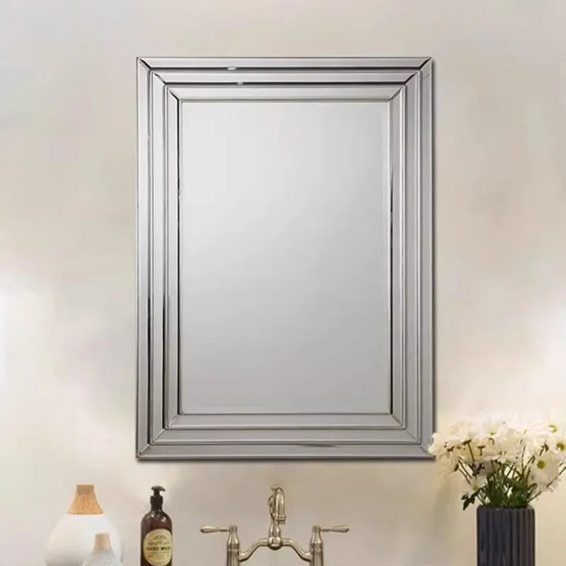 miroir argenté classique rayures horizontales vertical decoration chambre salon