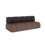 canapé d'angle moderne marron clair cuir tabourets salon minimaliste 1.2m 1.4m 1.6m