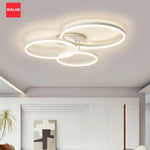 plafonnier led moderne blanc circulaire télécommande minimaliste contemporain interrupteur muralflux lumineux variable