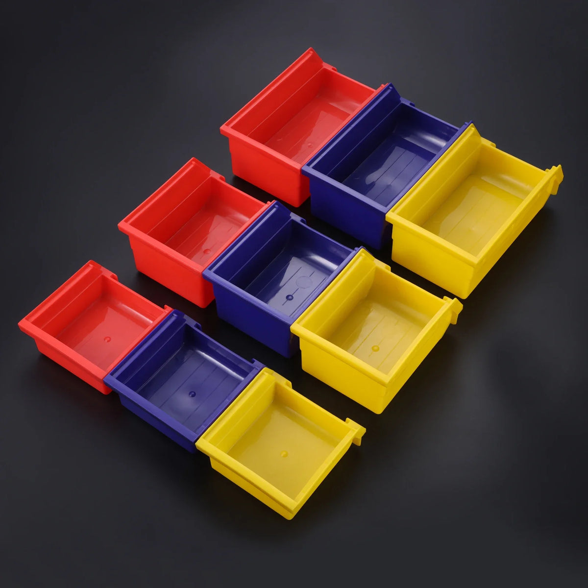 Set de 10 boîtes de rangement empilables en plastique ABS