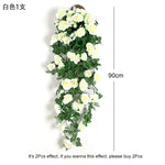 guirlande artificielle roses violettes blanches modernes décoration intérieure extérieure mariage anniversaire festive