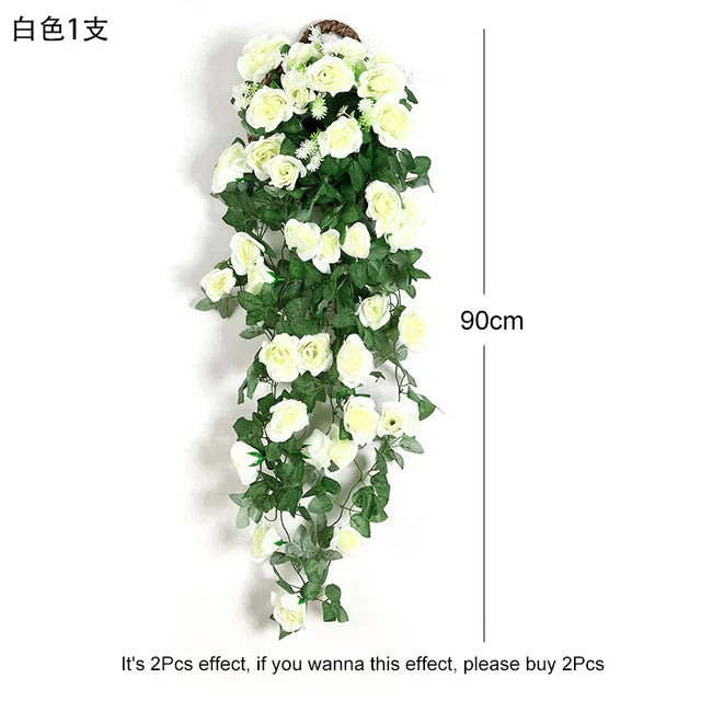 guirlande artificielle roses violettes blanches modernes décoration intérieure extérieure mariage anniversaire festive