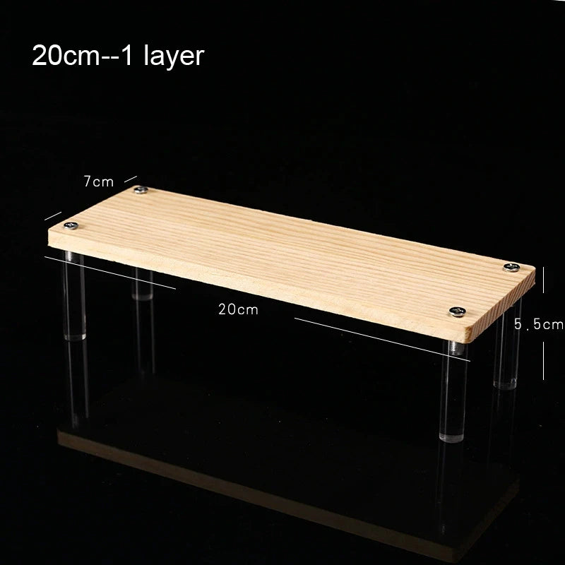 étagère bois massif moderne niveaux rangement cosmétiques vis minimaliste salon