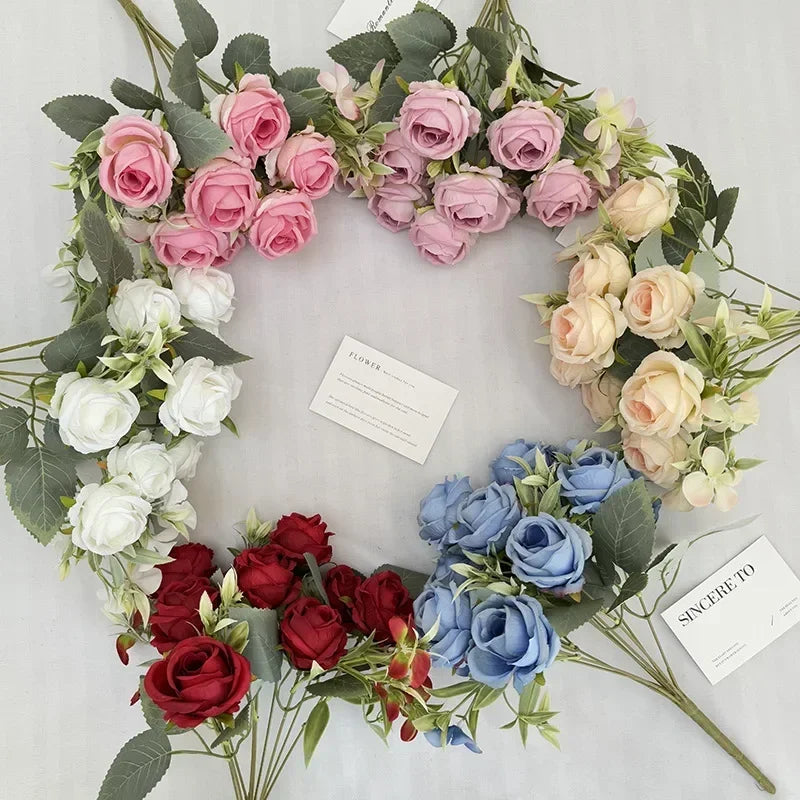 Bouquets artificiels roses soie décoration intérieure romantique classique maison événements fêtes