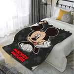 couverture polaire mickey mouse motif pois moderne hiver rouge blanche noire chambre enfants douce