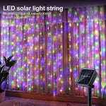 guirlande lumineuse multicolore 300leds solaire moderne extérieur halloween noël