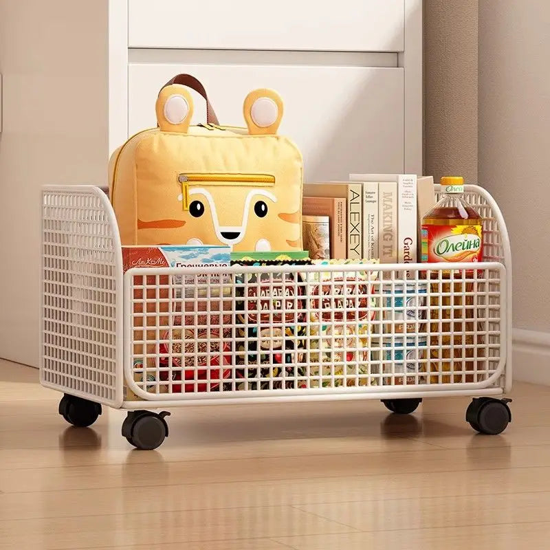 panier roulettes blanc réutilisable respectueux environnement moderne maille utilisation multiple livres sacs dos collations