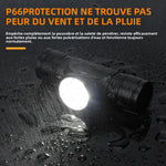 lampe frontale led rechargeable type 10w noir bandeau élastique réfléchissant moderne utilitaire camping