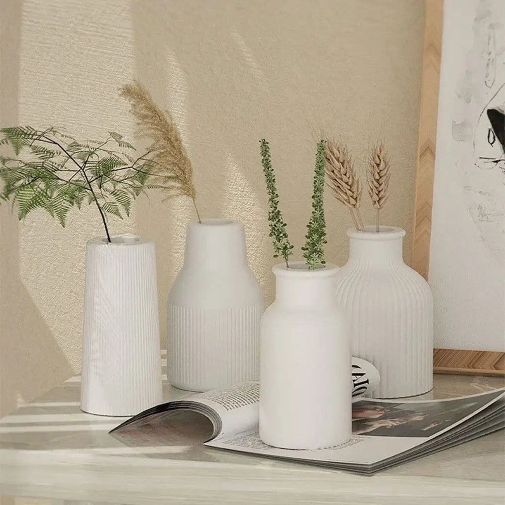 moule silicone vases diy marbré rayures moderne décoration intérieure blanc bleu rose beige