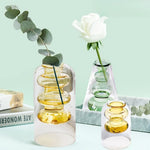 vases décoratifs modernes verre transparent couleur rose violet vert jaune bleu formes organiques arrondies
