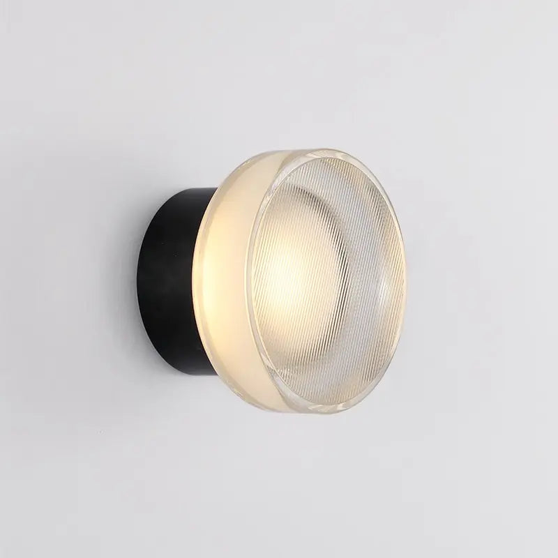 lampe murale moderne led noir doré blanc translucide rayures finies minimaliste