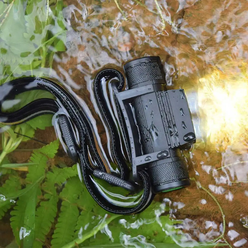 lampe frontale led rechargeable camping chasse fishing 1000lm noir jaune violet