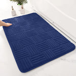 tapis bain gris rayures horizontales polyester moderne antidérapant salle bain douche 40x60cm 50x80cm