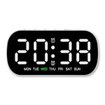 horloge numérique led moderne blanc affichage calendrier alarme