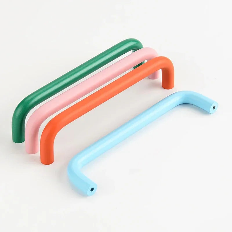 poignée meuble moderne couleur bois tiroir placard cuisine chambre enfant bouton porte armoire