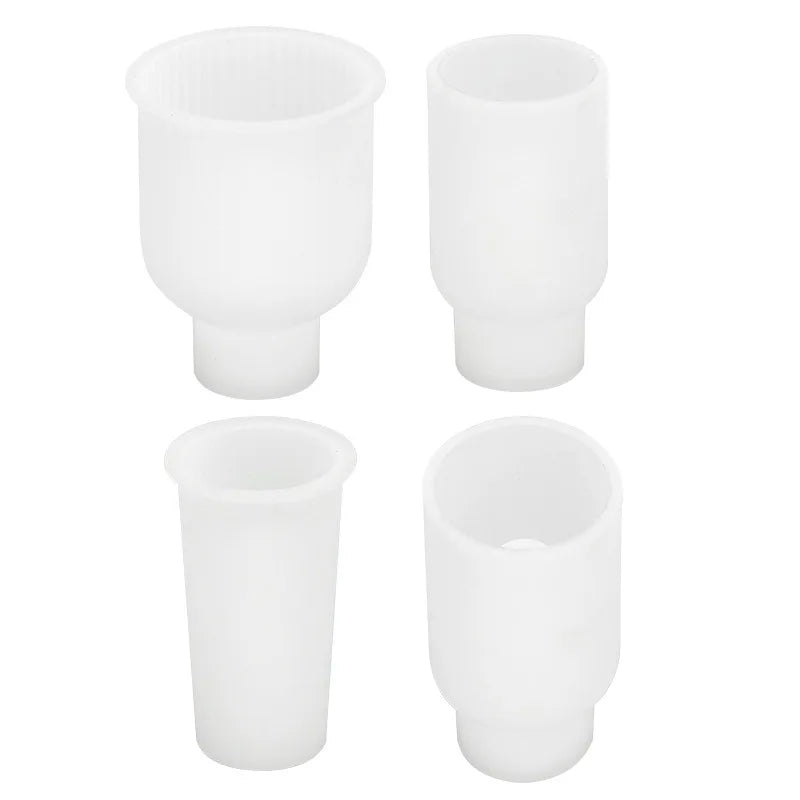 vases silicone rayés blanc bleu moderne ensemble quatre déco bricolage