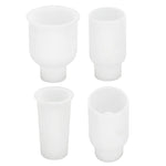 vases silicone rayés blanc bleu moderne ensemble quatre déco bricolage