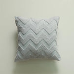 coussin decoratif plush 45x45cm motif zigzag moderne blanc gris rose chambre salon voiture