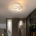 lampe moderne led annulaire noir blanc intensité variable télécommande contemporaine