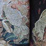 tapisserie coton belge fleurs roses paysage classique lavable machine beige marron vert