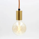 ampoule suspendue moderne câble noir interrupteur doré métal e27 chambre salon étude