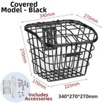 panier vélo noir grille métallique moderne vis fixations sac étanche