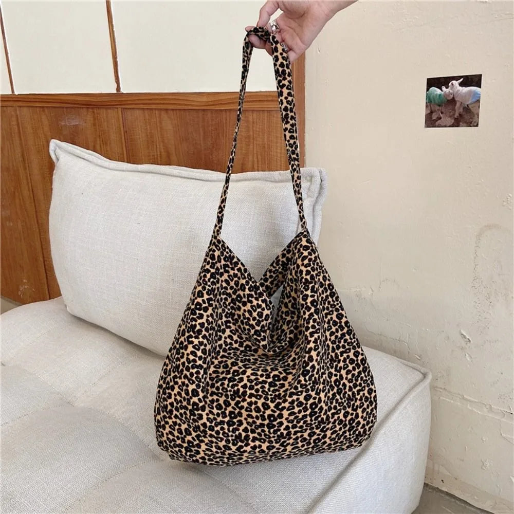 sac main blanc léopard poignées détachables moderne fourre tout polyestère nylon unisexe grande capacité