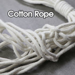 support plante suspendue macramé blanc fait main décoration jardin intérieur boho corde coton