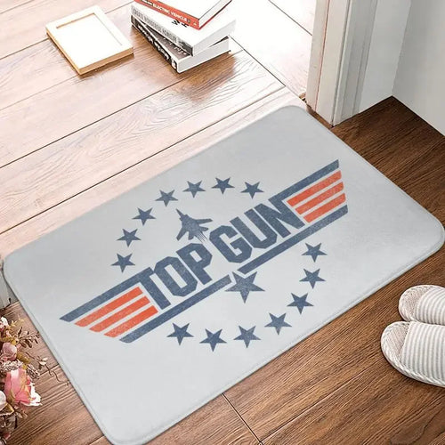 tapis sol antidérapant motif top gun marine bleu noir entrée cuisine salle bain