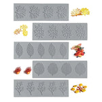 moules gâteaux silicone feuilles coraux modernes pliables respectueux environnement gris clair