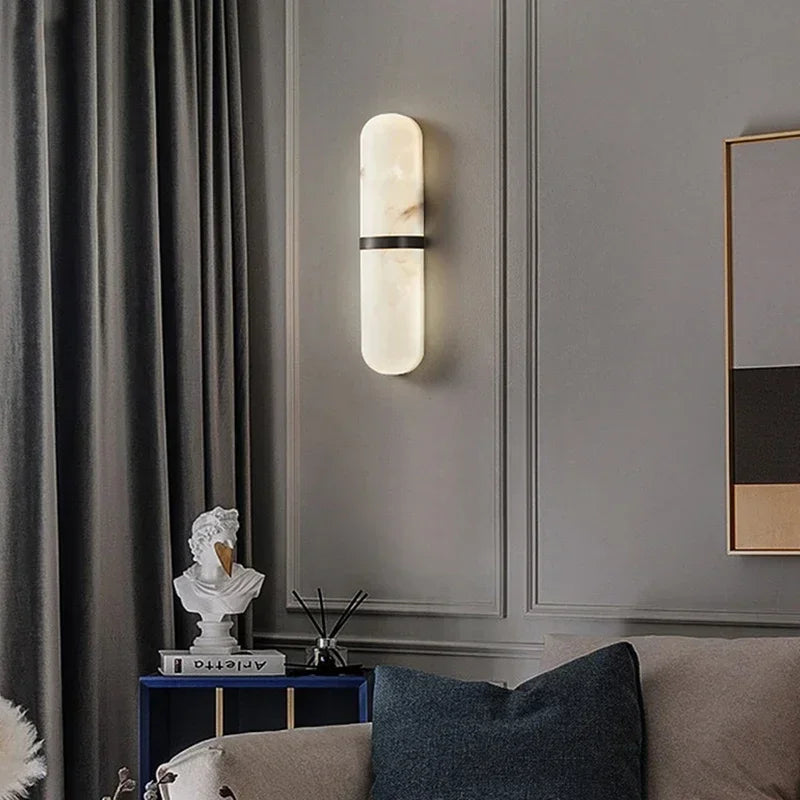 applique murale moderne marbre blanc éclairage led cuisine chambre coucher entrée 4000k 6000k 3000k