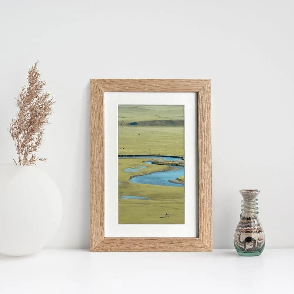 cadre photo bois chêne naturel plexiglas transparent beige clair rustique amovible 3x5 4x6 pouces