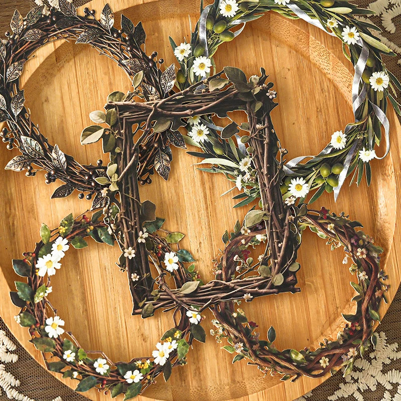 guirlande décorative feuilles fleurs rubans adhésif mariage noël anniversaire halloween