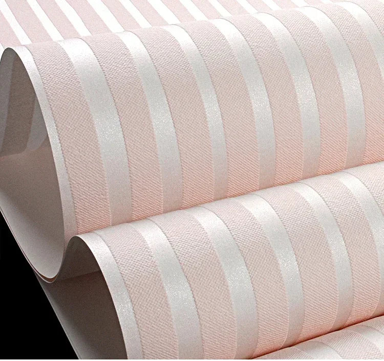 papier peint moderne rayures horizontales beige gris vert rose blanc