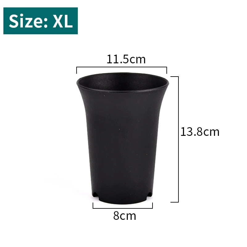 pot fleur plastique noir mat moderne plantes vertes succulentes jardin décoration maison